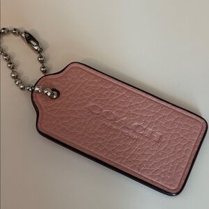 Coach Keychain Leather Tag